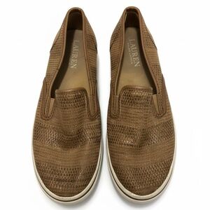 3/$25  Ralph Lauren Brown Textured Loafers